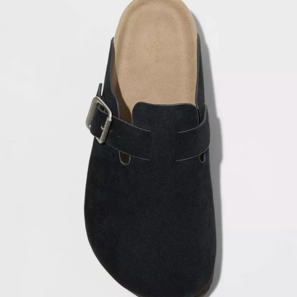 Black 6.5 Slip-on Suede Clog Mule Flats - Universal Thread Betsy - Picture 4 of 4